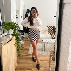 UO Checkered Mini Skirt - XS